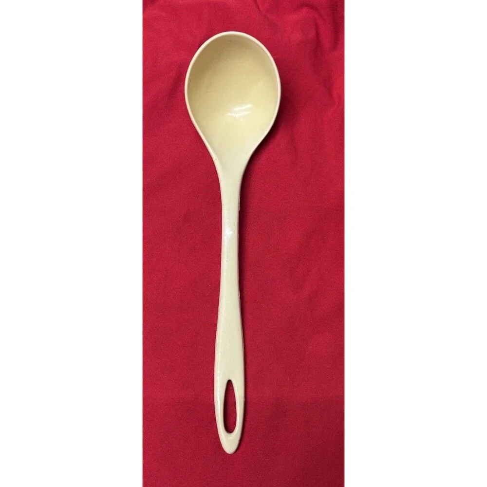 Vintage Ensar Corp Cream Plastic Soup Ladle 12